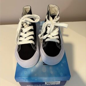 BRAND NEW Black & White Kids High-Top Sneakers